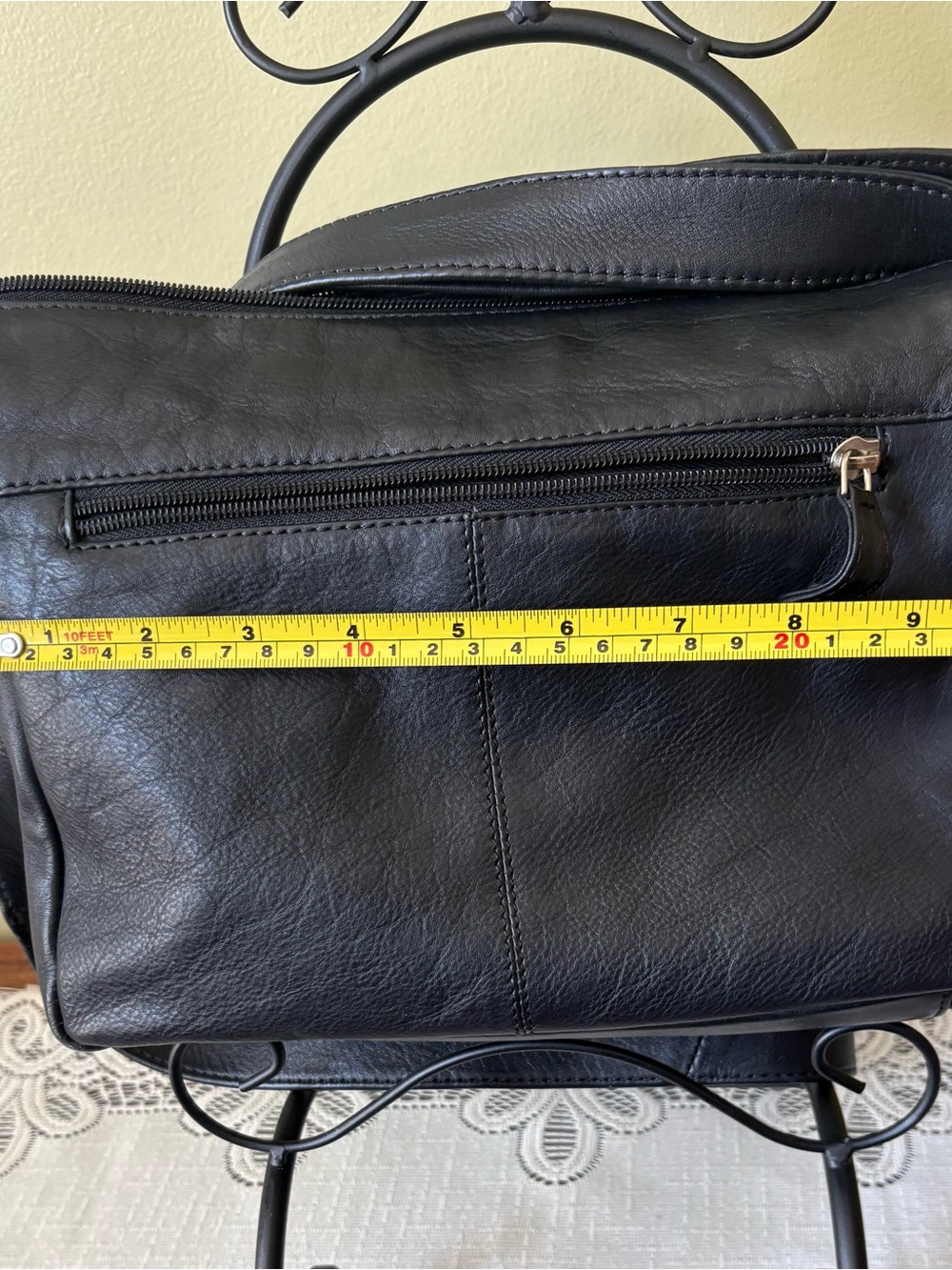 Genuine Black Leather Women’s Crossbody Bag - Picture 4 of 6